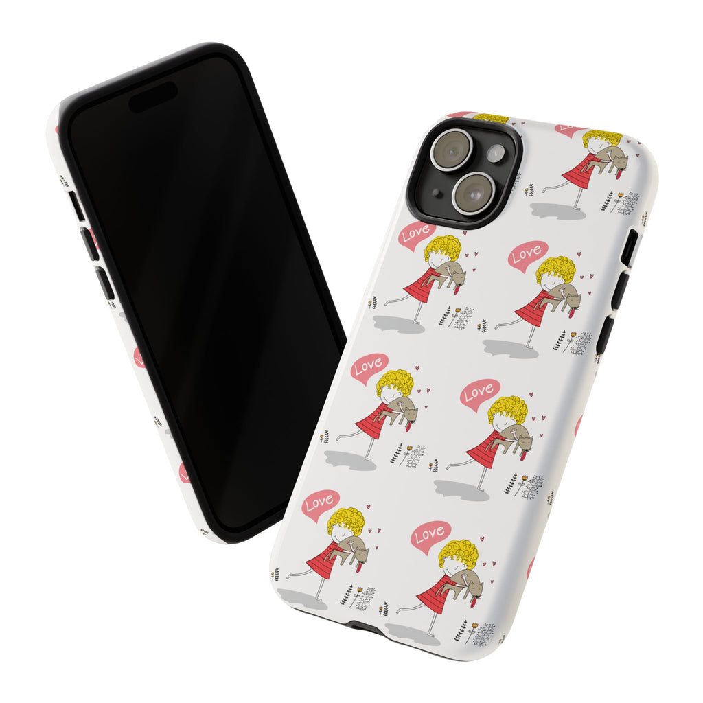 Love-Themed Phone Case | Cute Pet Lover Accessory, Perfect Gift for Birthdays, Anniversaries, Animal Lovers, Valentine's Day