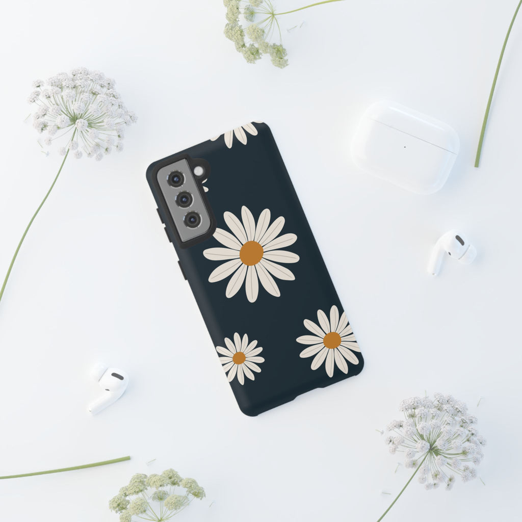Daisy Phone Case, Floral Phone Cover, Tough Phone Case, Gift for Flower Lovers, Smartphone Accessory, Spring Design
