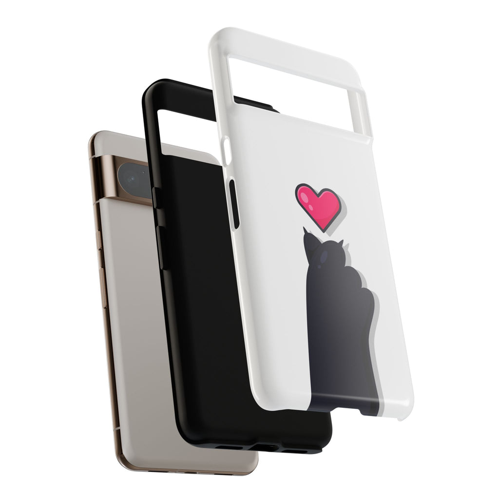 Cute Cat Love Phone Case, Tough Cell Phone Cover, Animal Lover Gifts, Pet Parent Accessories, Valentine's Day Essentials
