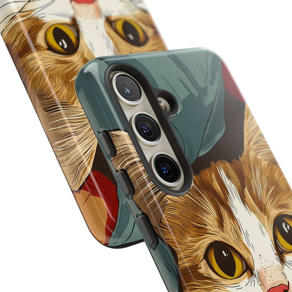 Cute Cat Phone Case - Ideal for Cat Lovers, Pet Owners, Birthday Gifts, Smartphone Accessories, Funny Pet Humor
