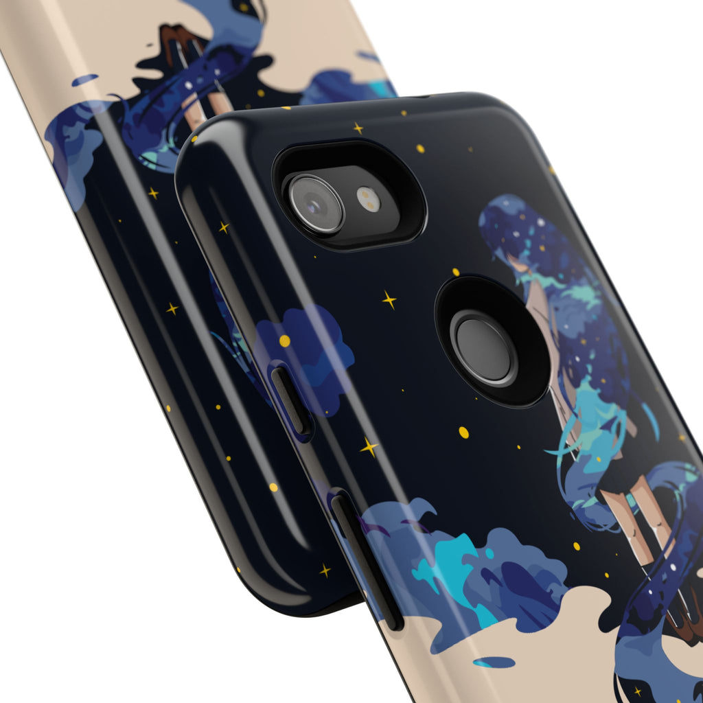 Galaxy-Inspired Phone Case, Celestial Design, Tough Phone Cover, Gift for Space Lovers, Artsy Accessories, Unique Merchandise