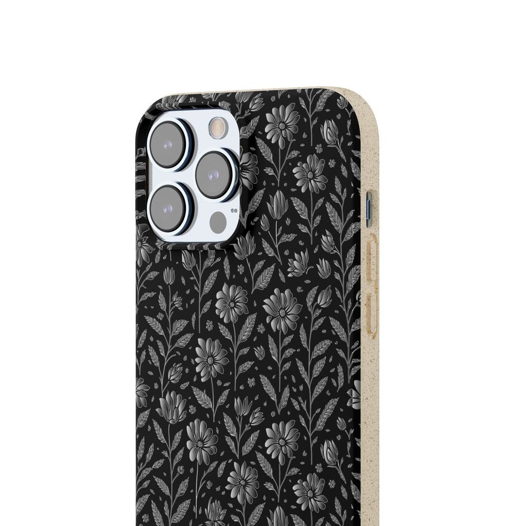 Eco-Friendly Floral Phone Case, Biodegradable iPhone Case, Sustainable Fashion Accessory, Nature Lover Gift, Eco-Conscious Phone Cover