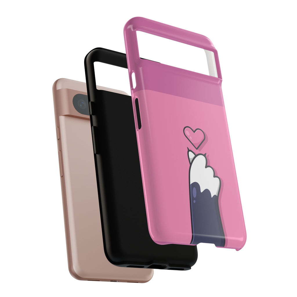 Cute Cat Paw Phone Case, Playful Pet Lover Gift, Animal Print Phone Cover, Heart Design Case, Fun Feminine Case, Kawaii Style