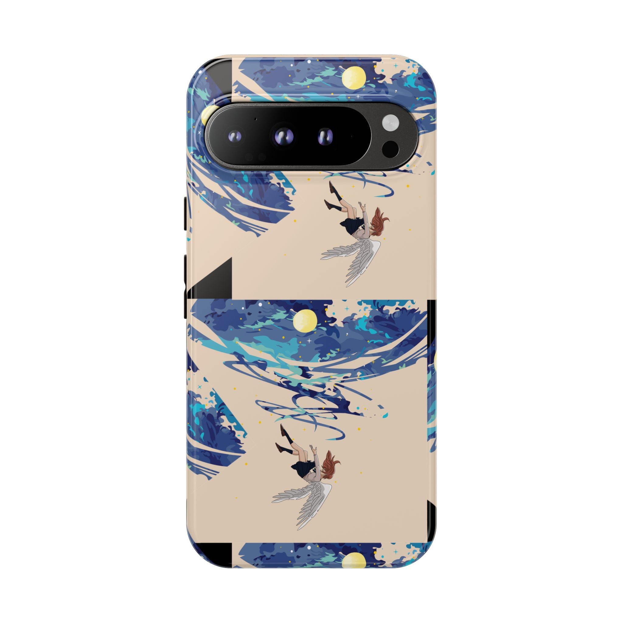 Artistic Phone Case with Abstract Design, Vivid Blue Waves and Fish, Stylish Phone Accessory, Unique Gift Idea, Trendy Tech Decor, [...]