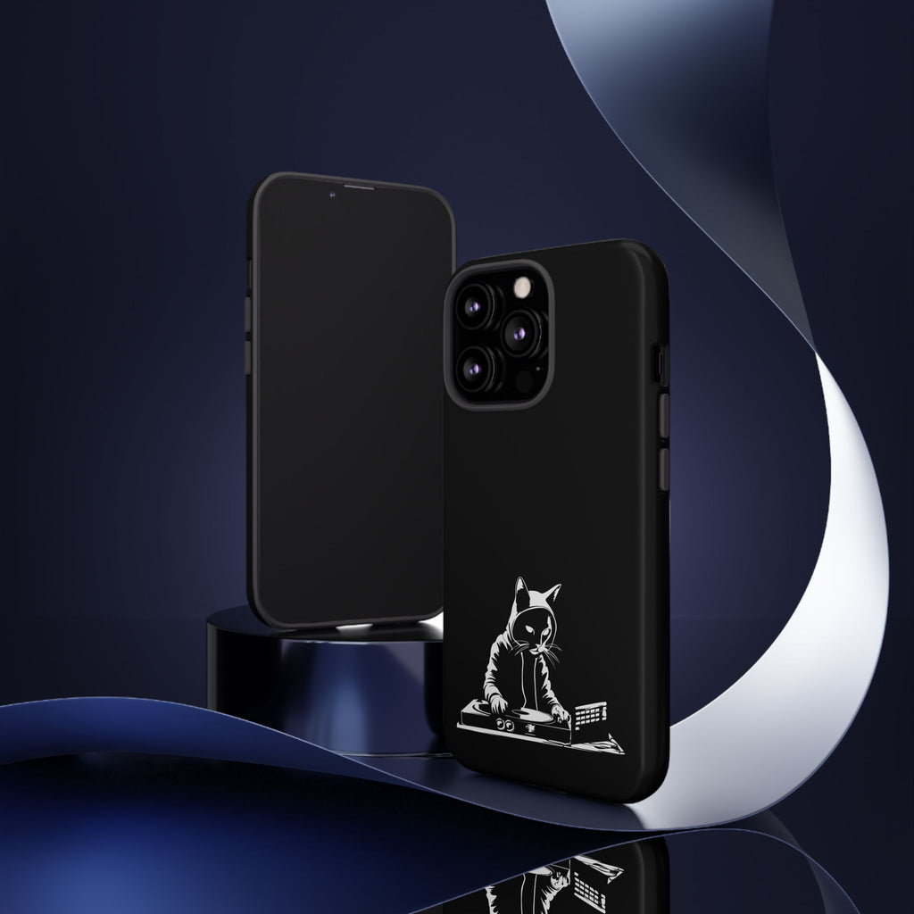 Cat DJ Phone Case | Stylish Tough Cases for Music Lovers, Gift for Cat Owners, Unique Phone Accessory, Cool Tech Gear