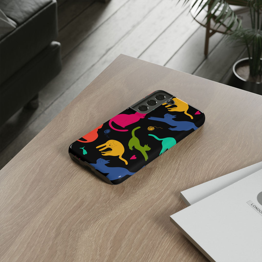 Colorful Cat Phone Case - Fun Pet Lover Accessory, Paw-some Gift for Cat Owners, Colorful Protective Cover, Cute Animal Phone [...]