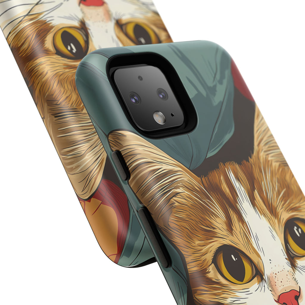 Cute Cat Phone Case - Ideal for Cat Lovers, Pet Owners, Birthday Gifts, Smartphone Accessories, Funny Pet Humor