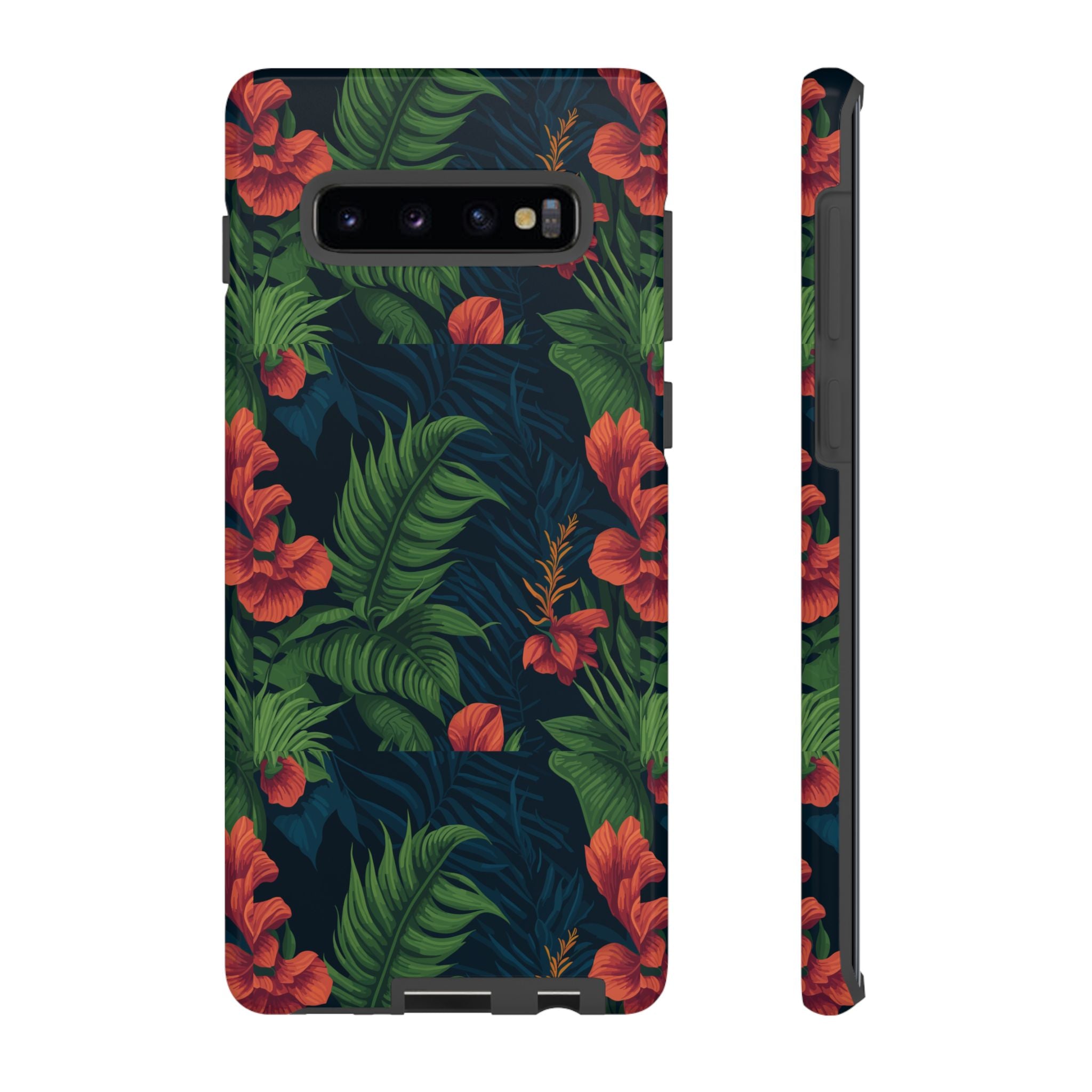Tropical Phone Case with Floral Design, Eco-Friendly Protection for Summer Vibes, Ideal Gift for Nature Lovers, Vibrant Background