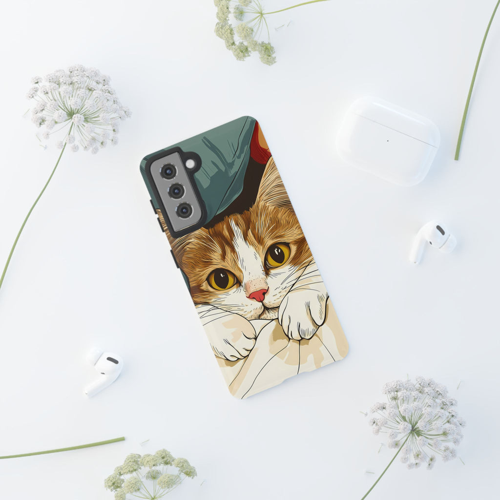 Cute Cat Phone Case - Ideal for Cat Lovers, Pet Owners, Birthday Gifts, Smartphone Accessories, Funny Pet Humor
