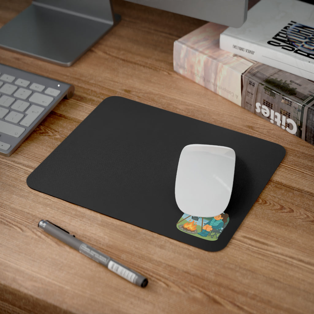 Cozy Campfire Desk Mouse Pad - Nature Lover Gift, Office Decor, Working from Home Essentials, Unique Camping Accessories