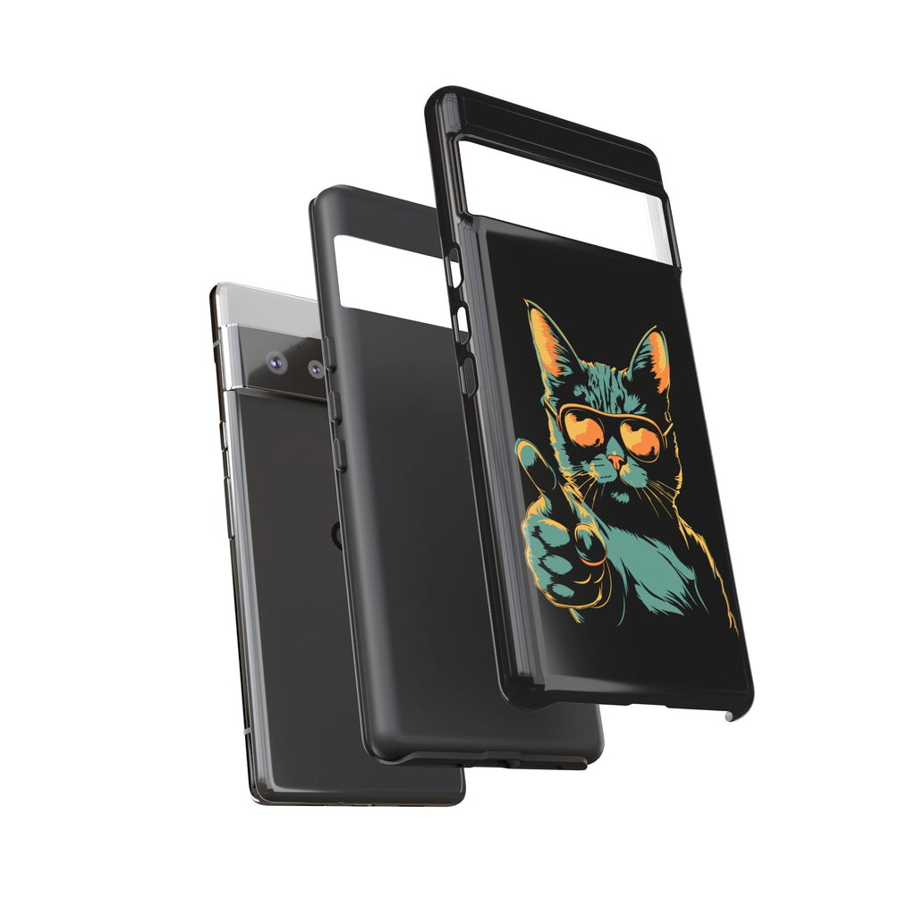 Cool Cat Phone Case, Stylish Phone Cover, Pet Lover Gift, Cute Cat Design, Fun Cat Accessories