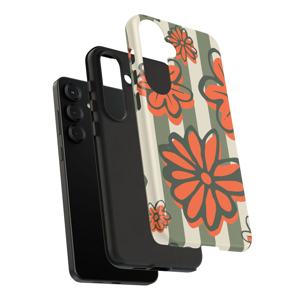 Floral Tough Phone Case - Trendy Protector for Pet Lovers, Super Cute Gift, Floral Design, Stylish Phone Cover, Unique Accessory
