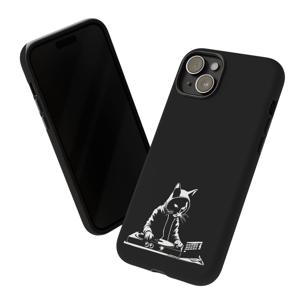 Cat DJ Phone Case | Stylish Tough Cases for Music Lovers, Gift for Cat Owners, Unique Phone Accessory, Cool Tech Gear