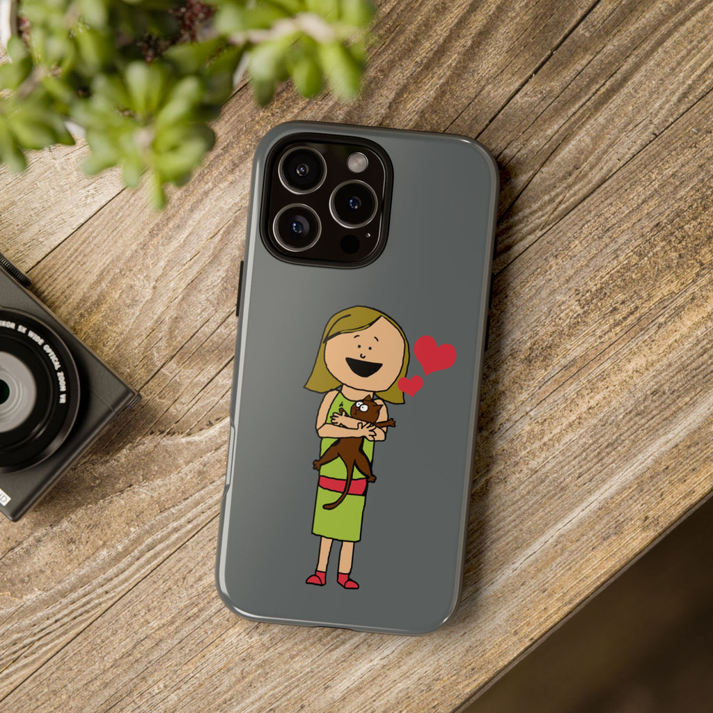 Pet Lover's Phone Case, Cute Animal Phone Cover, Gift for Dog Lovers, Cartoon Design, Fun Smartphone Accessory