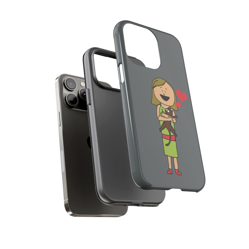 Pet Lover's Phone Case, Cute Animal Phone Cover, Gift for Dog Lovers, Cartoon Design, Fun Smartphone Accessory