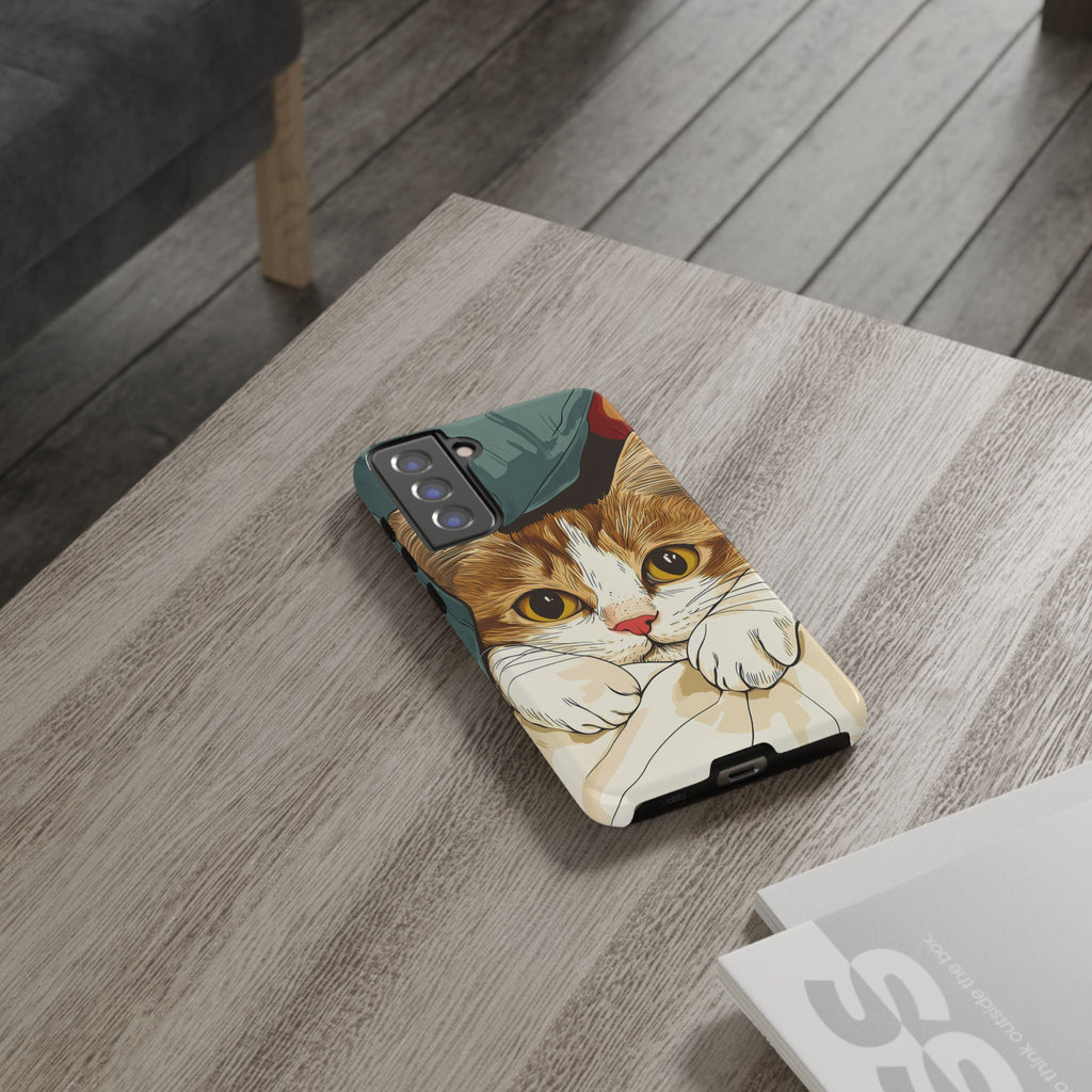 Cute Cat Phone Case - Ideal for Cat Lovers, Pet Owners, Birthday Gifts, Smartphone Accessories, Funny Pet Humor
