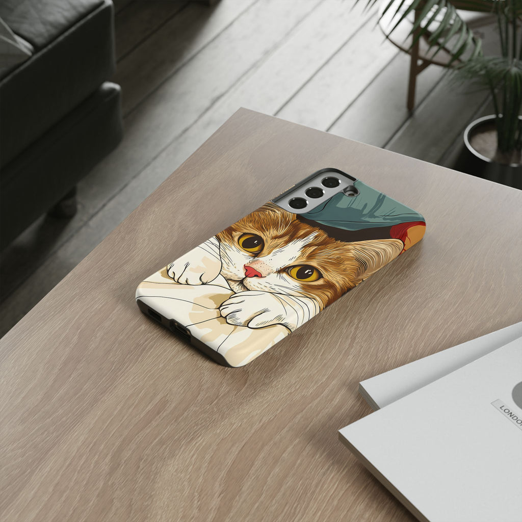 Cute Cat Phone Case - Ideal for Cat Lovers, Pet Owners, Birthday Gifts, Smartphone Accessories, Funny Pet Humor