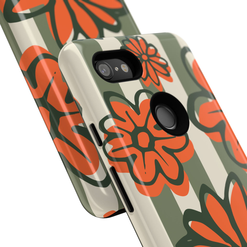 Floral Tough Phone Case - Trendy Protector for Pet Lovers, Super Cute Gift, Floral Design, Stylish Phone Cover, Unique Accessory