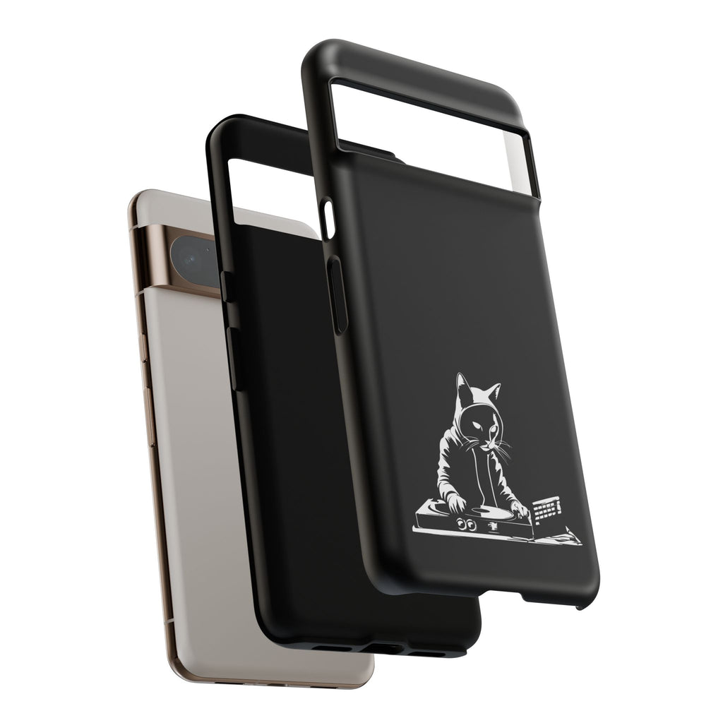 Cat DJ Phone Case | Stylish Tough Cases for Music Lovers, Gift for Cat Owners, Unique Phone Accessory, Cool Tech Gear