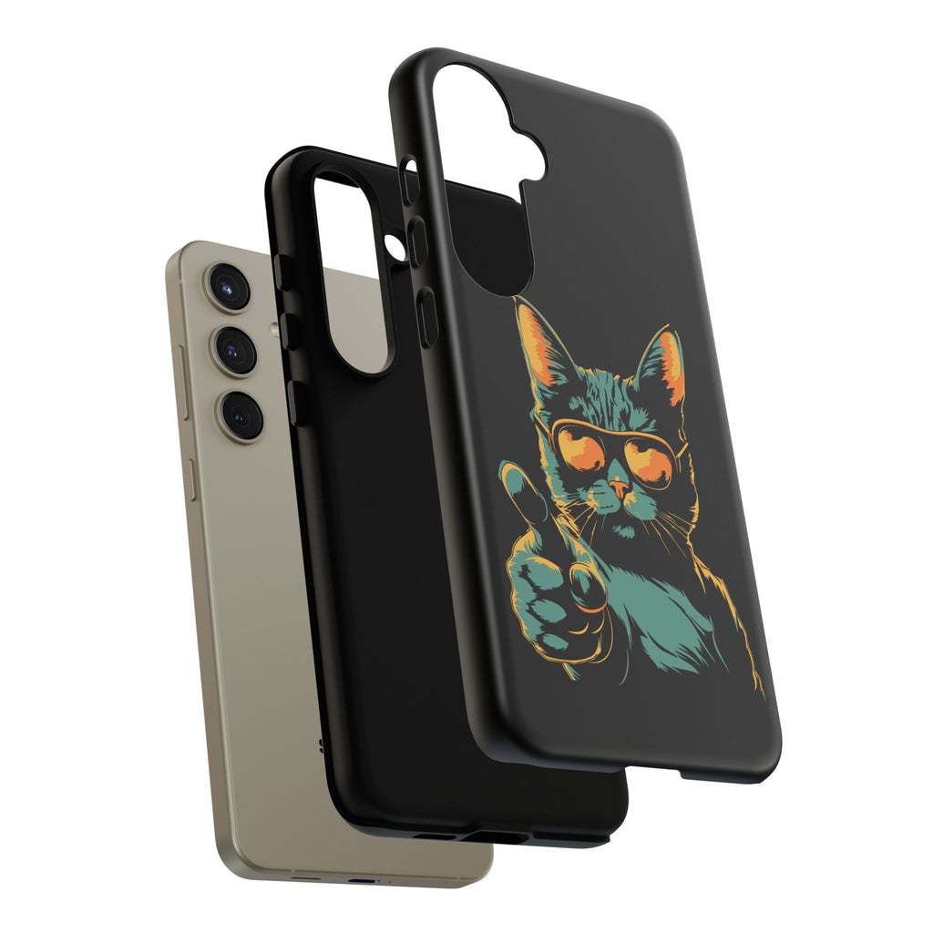 Cool Cat Phone Case, Stylish Phone Cover, Pet Lover Gift, Cute Cat Design, Fun Cat Accessories