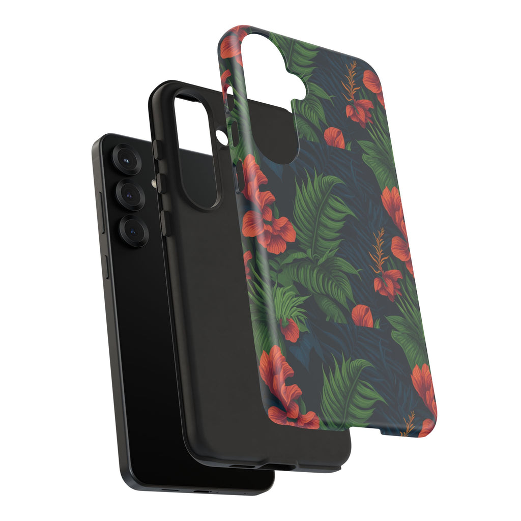 Tropical Phone Case with Floral Design, Eco-Friendly Protection for Summer Vibes, Ideal Gift for Nature Lovers, Vibrant Background
