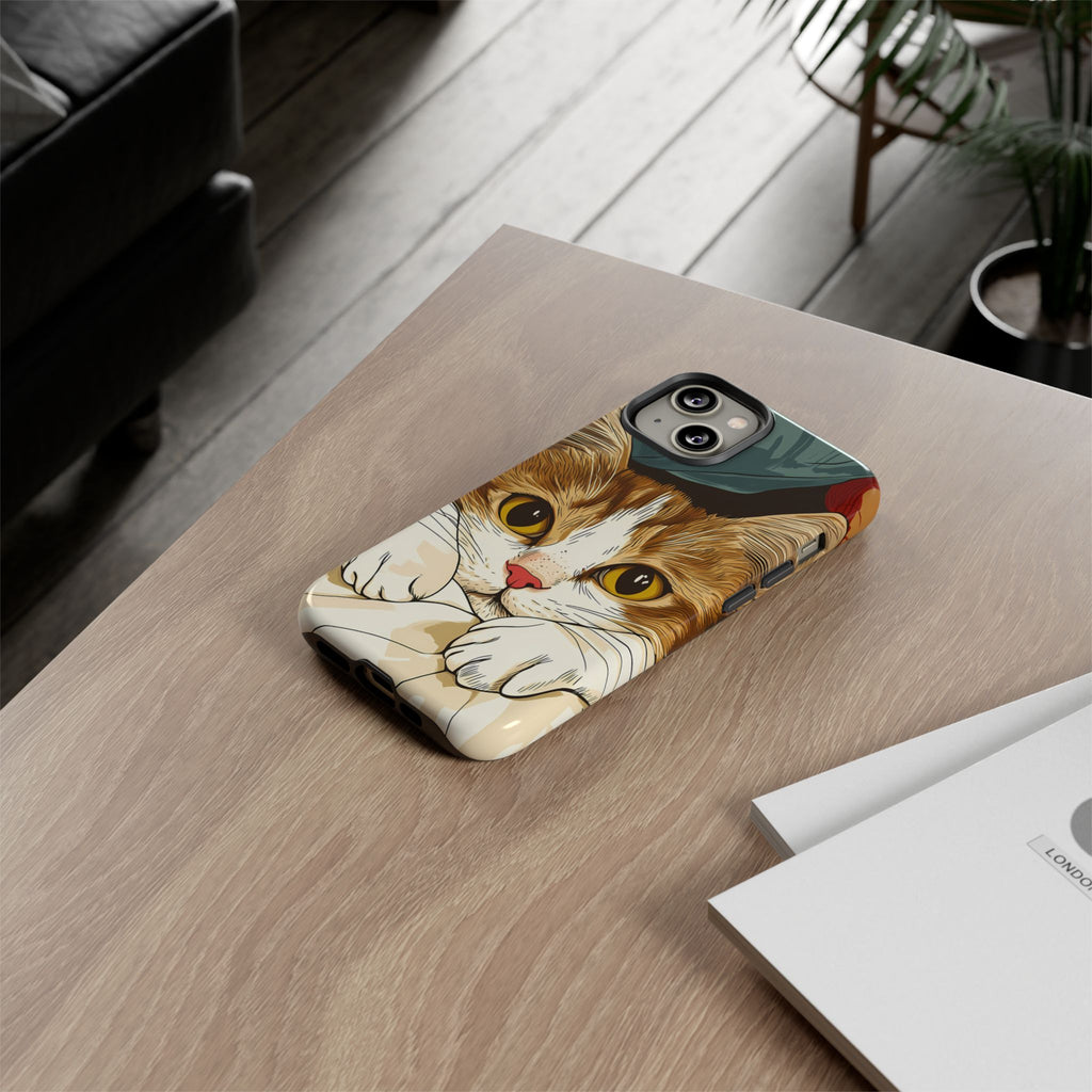 Cute Cat Phone Case - Ideal for Cat Lovers, Pet Owners, Birthday Gifts, Smartphone Accessories, Funny Pet Humor