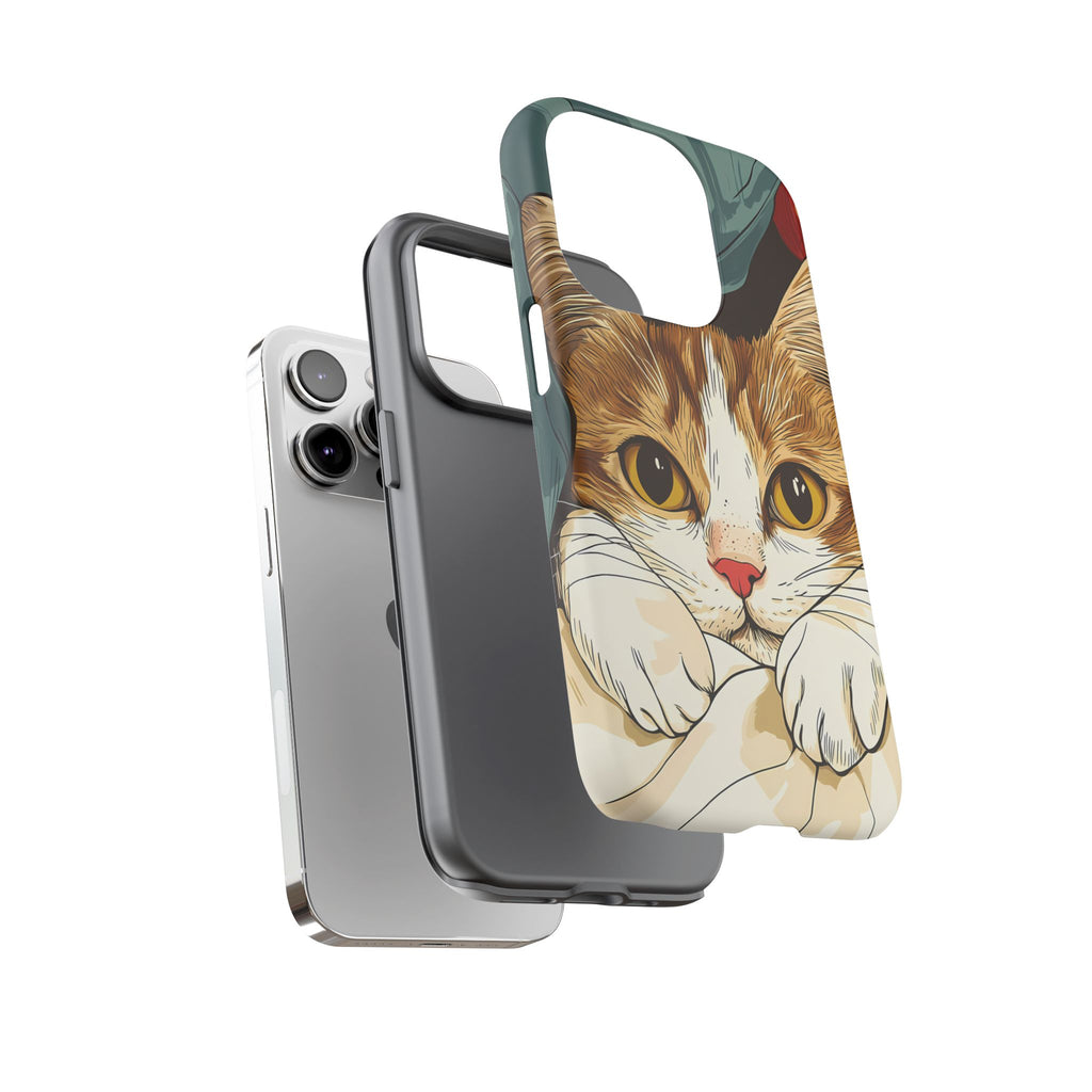 Cute Cat Phone Case - Ideal for Cat Lovers, Pet Owners, Birthday Gifts, Smartphone Accessories, Funny Pet Humor