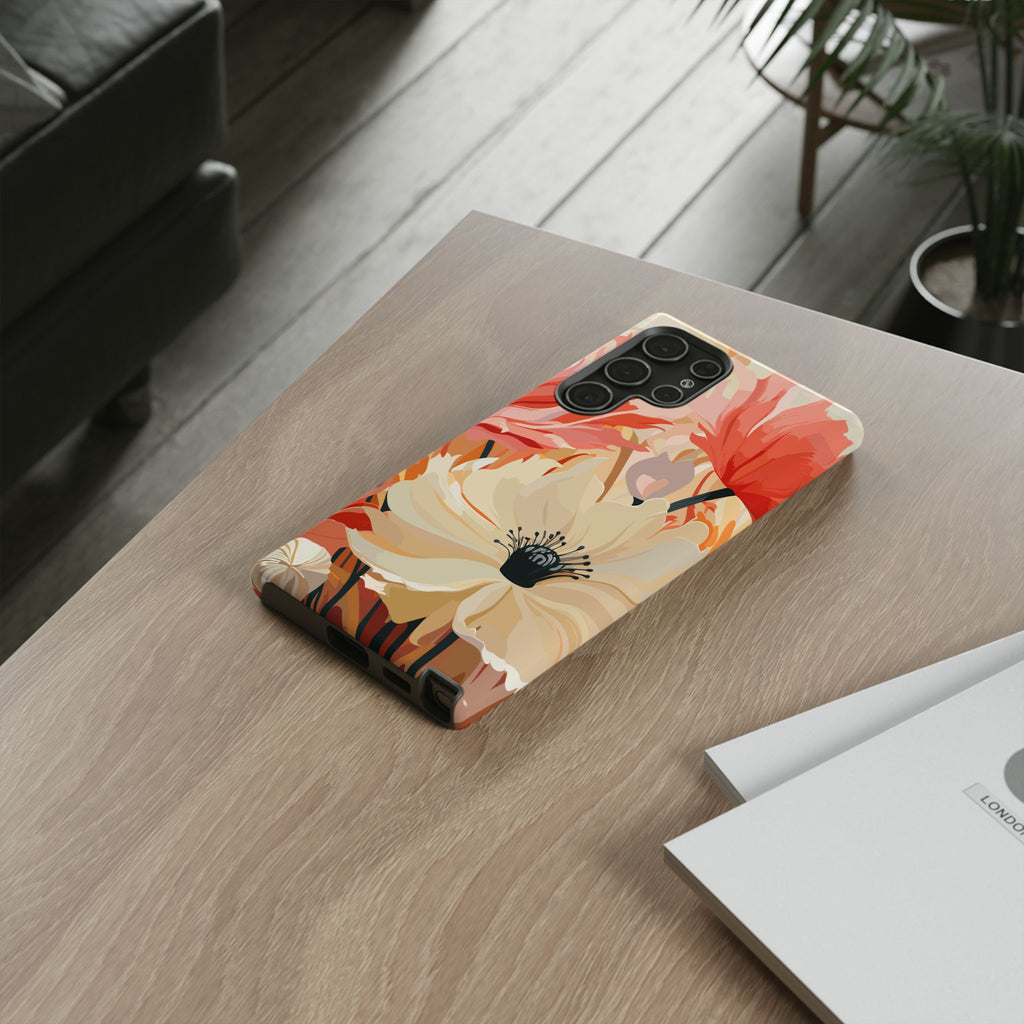 Floral Phone Case, Tough Protective Cover for Floral Lovers, Perfect Gift for Friends, Spring Celebration, Art Lovers Gift