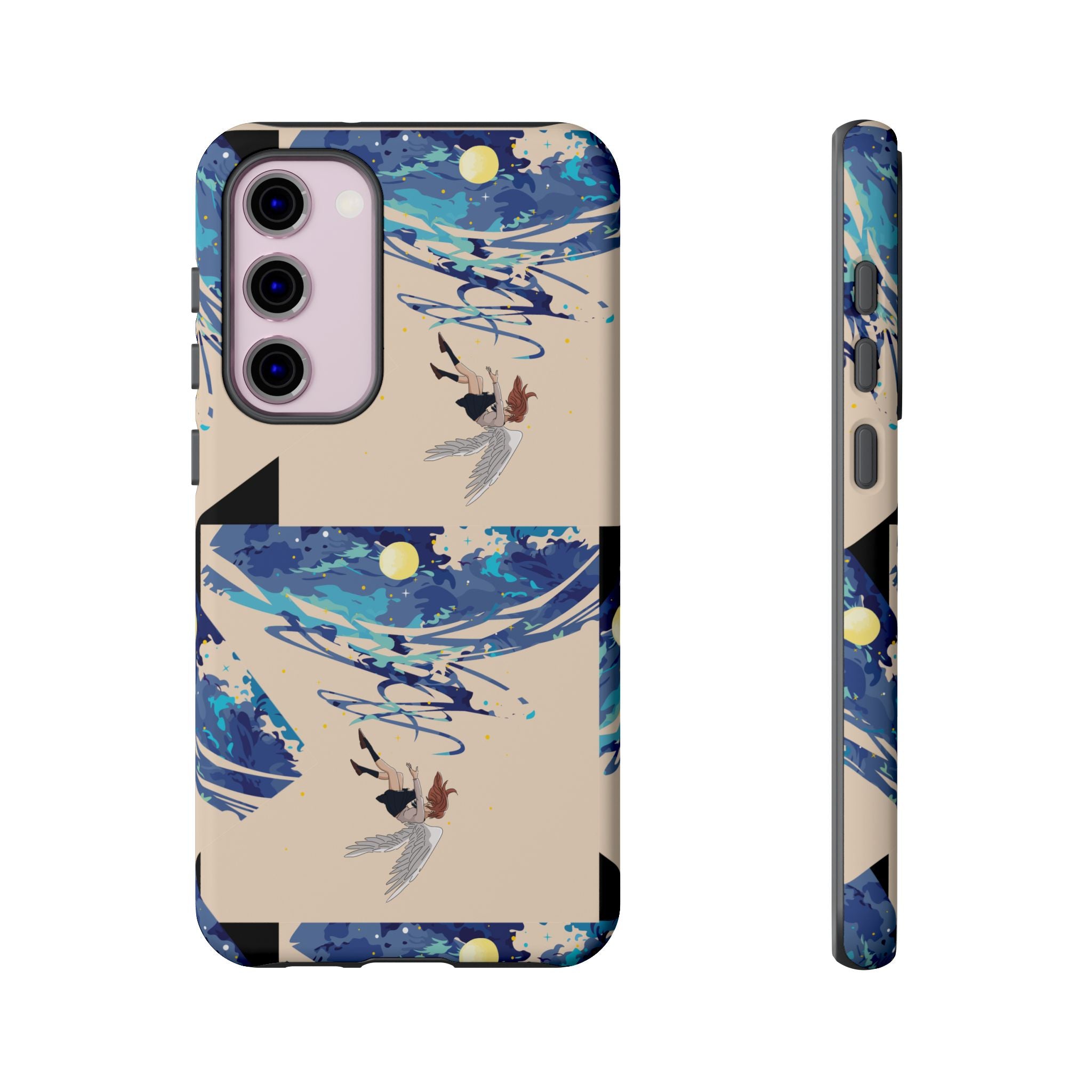 Artistic Phone Case with Abstract Design, Vivid Blue Waves and Fish, Stylish Phone Accessory, Unique Gift Idea, Trendy Tech Decor, [...]