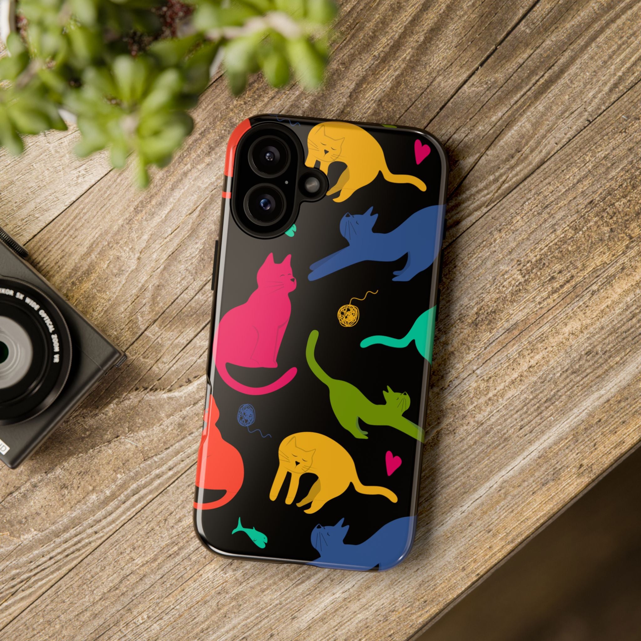Colorful Cat Phone Case - Fun Pet Lover Accessory, Paw-some Gift for Cat Owners, Colorful Protective Cover, Cute Animal Phone [...]