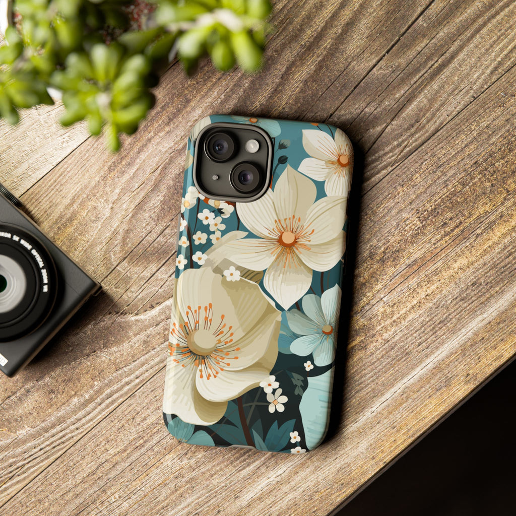 Floral Phone Case, Stylish Tough Cases with Botanical Design, Flower Print Phone Cover, Gifts for Nature Lovers, Eco-Friendly Mobile Cover
