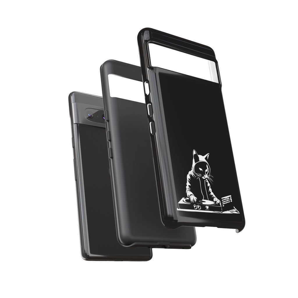 Cat DJ Phone Case | Stylish Tough Cases for Music Lovers, Gift for Cat Owners, Unique Phone Accessory, Cool Tech Gear