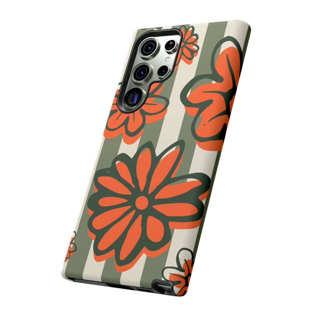 Floral Tough Phone Case - Trendy Protector for Pet Lovers, Super Cute Gift, Floral Design, Stylish Phone Cover, Unique Accessory