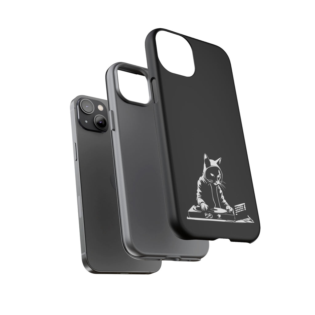 Cat DJ Phone Case | Stylish Tough Cases for Music Lovers, Gift for Cat Owners, Unique Phone Accessory, Cool Tech Gear
