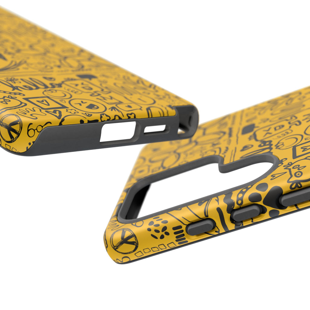 Vibrant Phone Case, Cute Yellow Floral iPhone Cover, Stylish Tough Case, Fun Phone Accessory, Perfect Gift for Teens