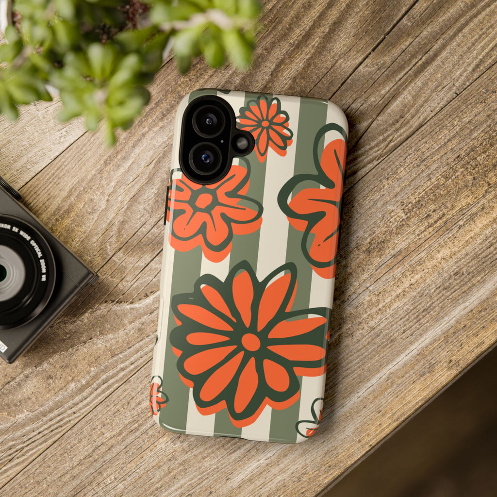 Floral Tough Phone Case - Trendy Protector for Pet Lovers, Super Cute Gift, Floral Design, Stylish Phone Cover, Unique Accessory