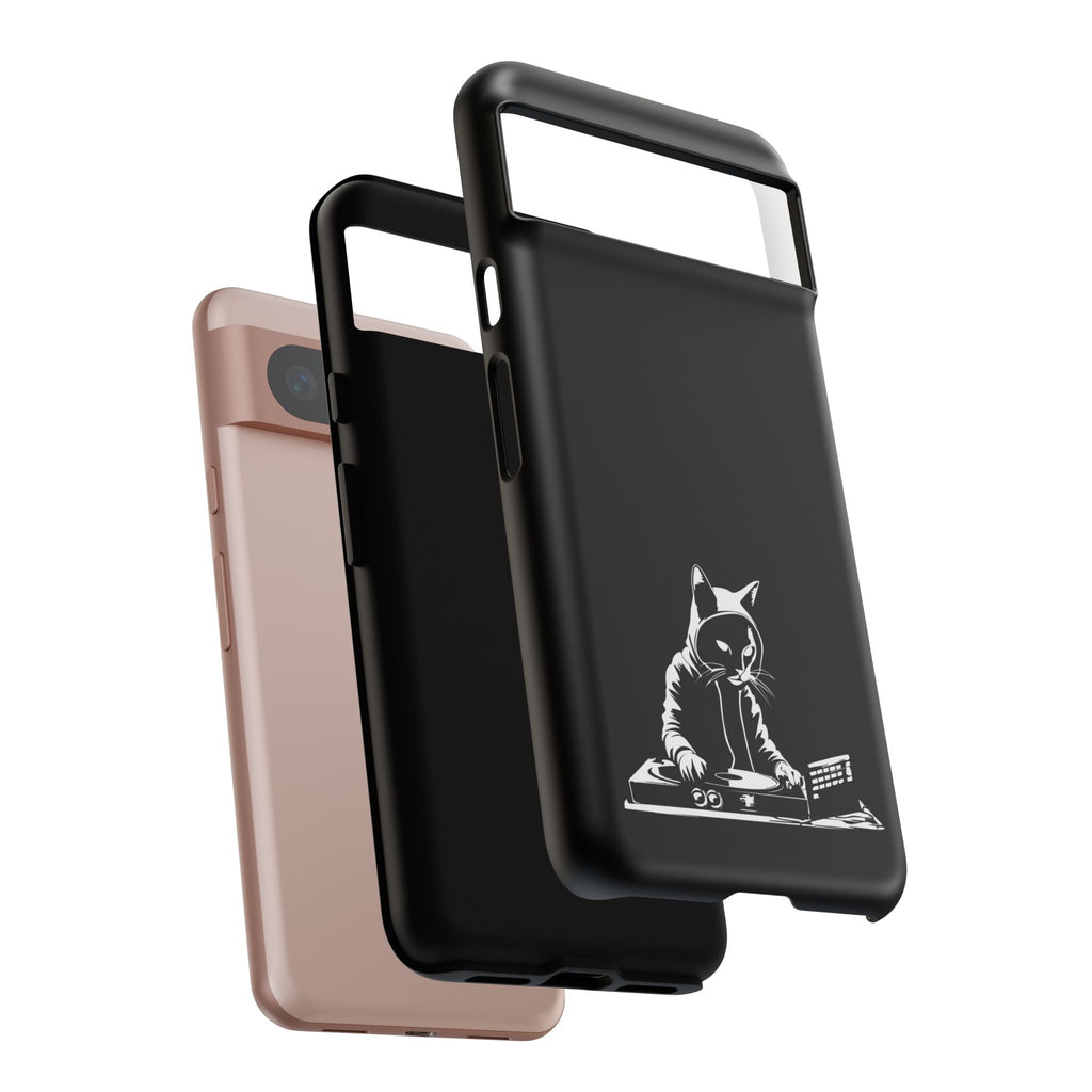Cat DJ Phone Case | Stylish Tough Cases for Music Lovers, Gift for Cat Owners, Unique Phone Accessory, Cool Tech Gear