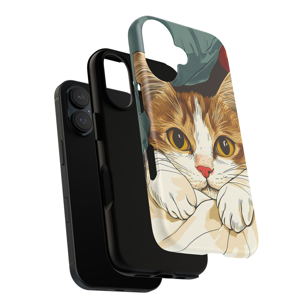 Cute Cat Phone Case - Ideal for Cat Lovers, Pet Owners, Birthday Gifts, Smartphone Accessories, Funny Pet Humor