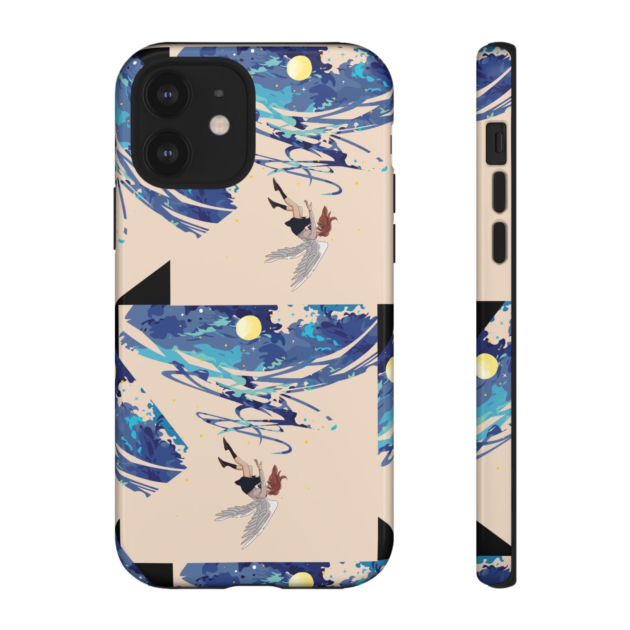 Artistic Phone Case with Abstract Design, Vivid Blue Waves and Fish, Stylish Phone Accessory, Unique Gift Idea, Trendy Tech Decor, [...]