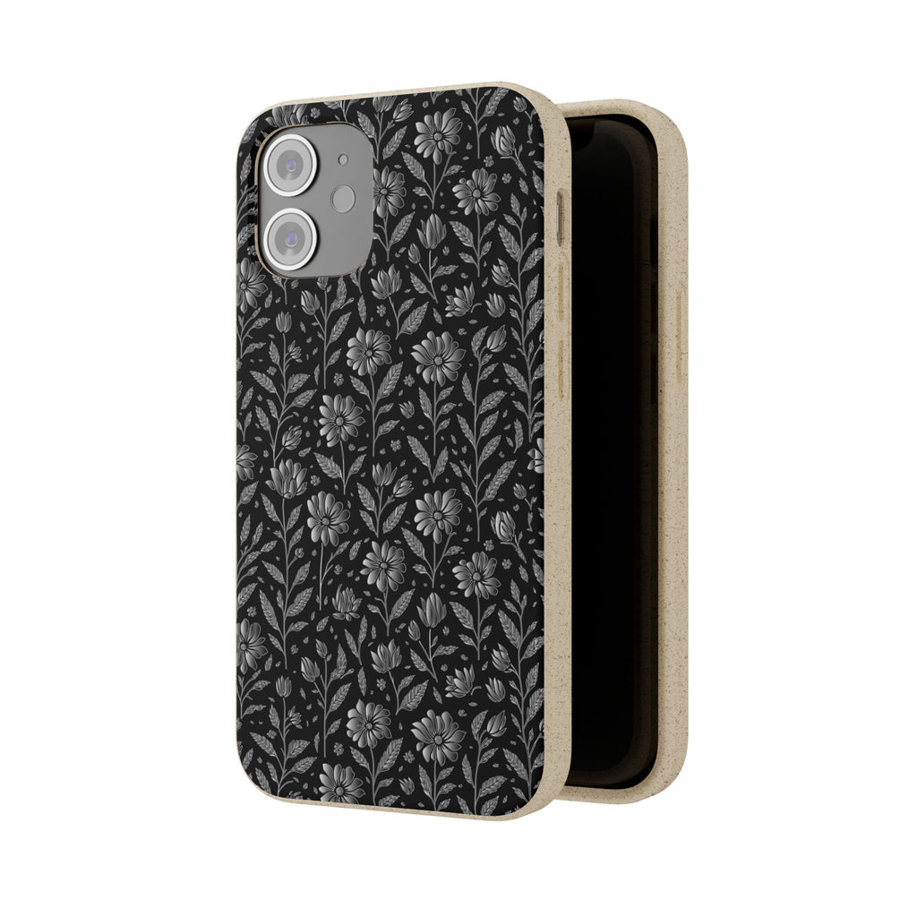 Eco-Friendly Floral Phone Case, Biodegradable iPhone Case, Sustainable Fashion Accessory, Nature Lover Gift, Eco-Conscious Phone Cover