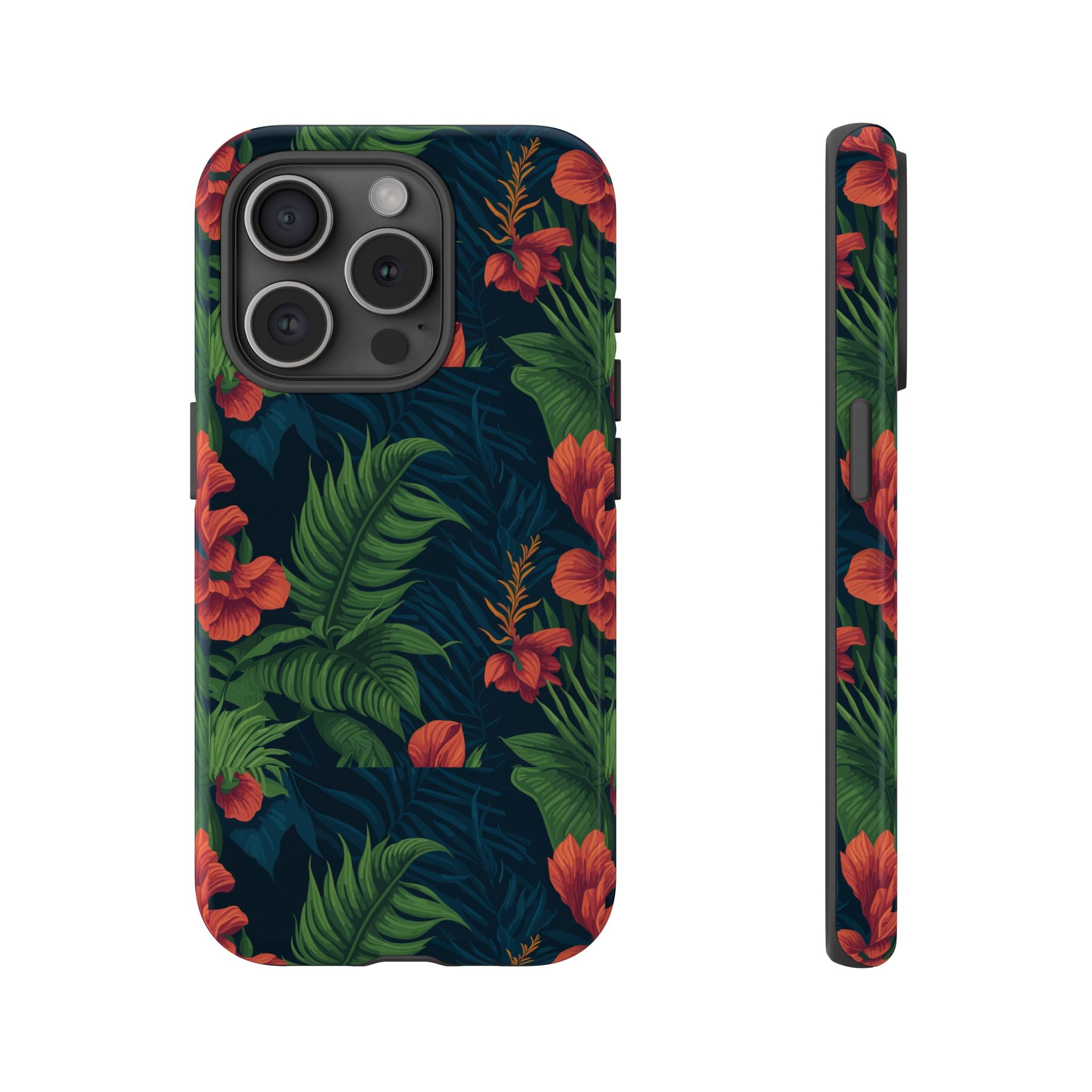 Tropical Phone Case with Floral Design, Eco-Friendly Protection for Summer Vibes, Ideal Gift for Nature Lovers, Vibrant Background