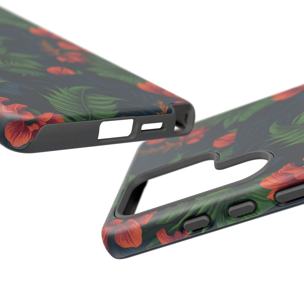 Tropical Phone Case with Floral Design, Eco-Friendly Protection for Summer Vibes, Ideal Gift for Nature Lovers, Vibrant Background