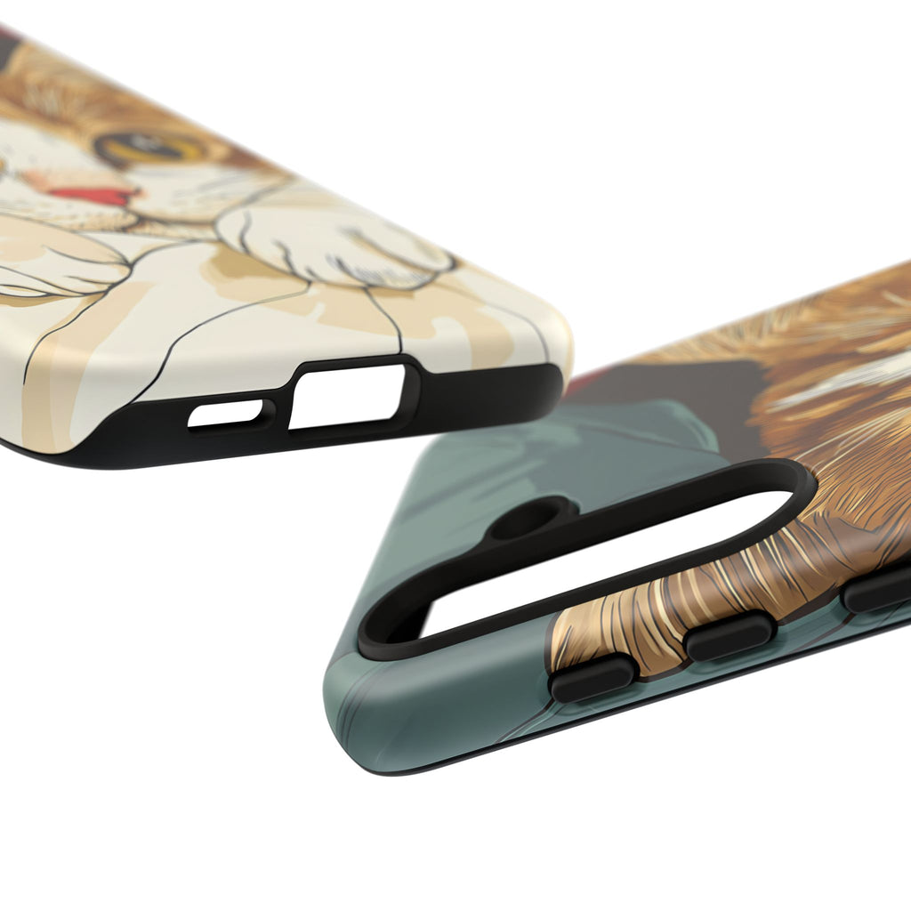 Cute Cat Phone Case - Ideal for Cat Lovers, Pet Owners, Birthday Gifts, Smartphone Accessories, Funny Pet Humor