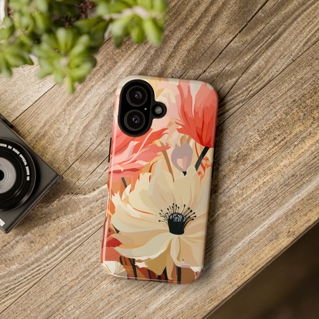 Floral Phone Case, Tough Protective Cover for Floral Lovers, Perfect Gift for Friends, Spring Celebration, Art Lovers Gift