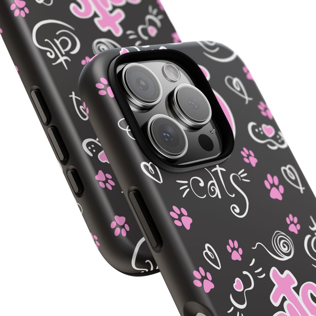 Cute Cat Print Phone Cases, Tough Cases for Cat Lovers, Pet Phone Cover, Gift for Cat Moms, Stylish Phone Accessories
