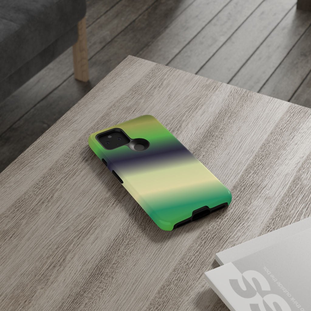 Gradient Phone Case - Tough Cases, Unique Cell Phone Cover, Stylish Tech Accessories, Green and Black Gradient, Perfect Gift
