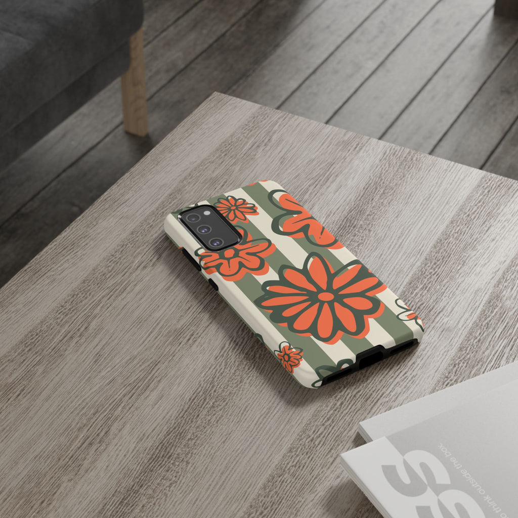 Floral Tough Phone Case - Trendy Protector for Pet Lovers, Super Cute Gift, Floral Design, Stylish Phone Cover, Unique Accessory
