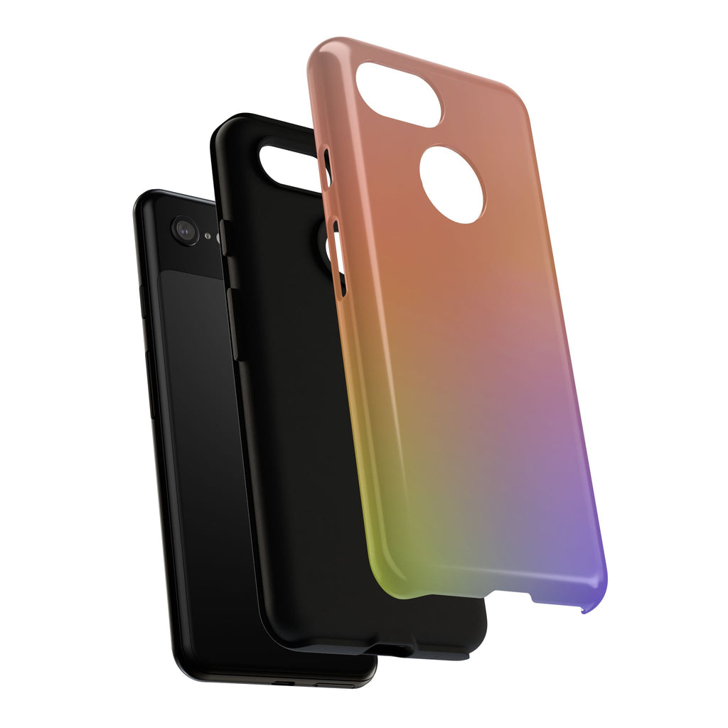 Colorful Gradient Phone Case, Tough Cases for iPhone, Customizable Phone Cover, Trendy Tech Accessory, Gift for Tech Lovers