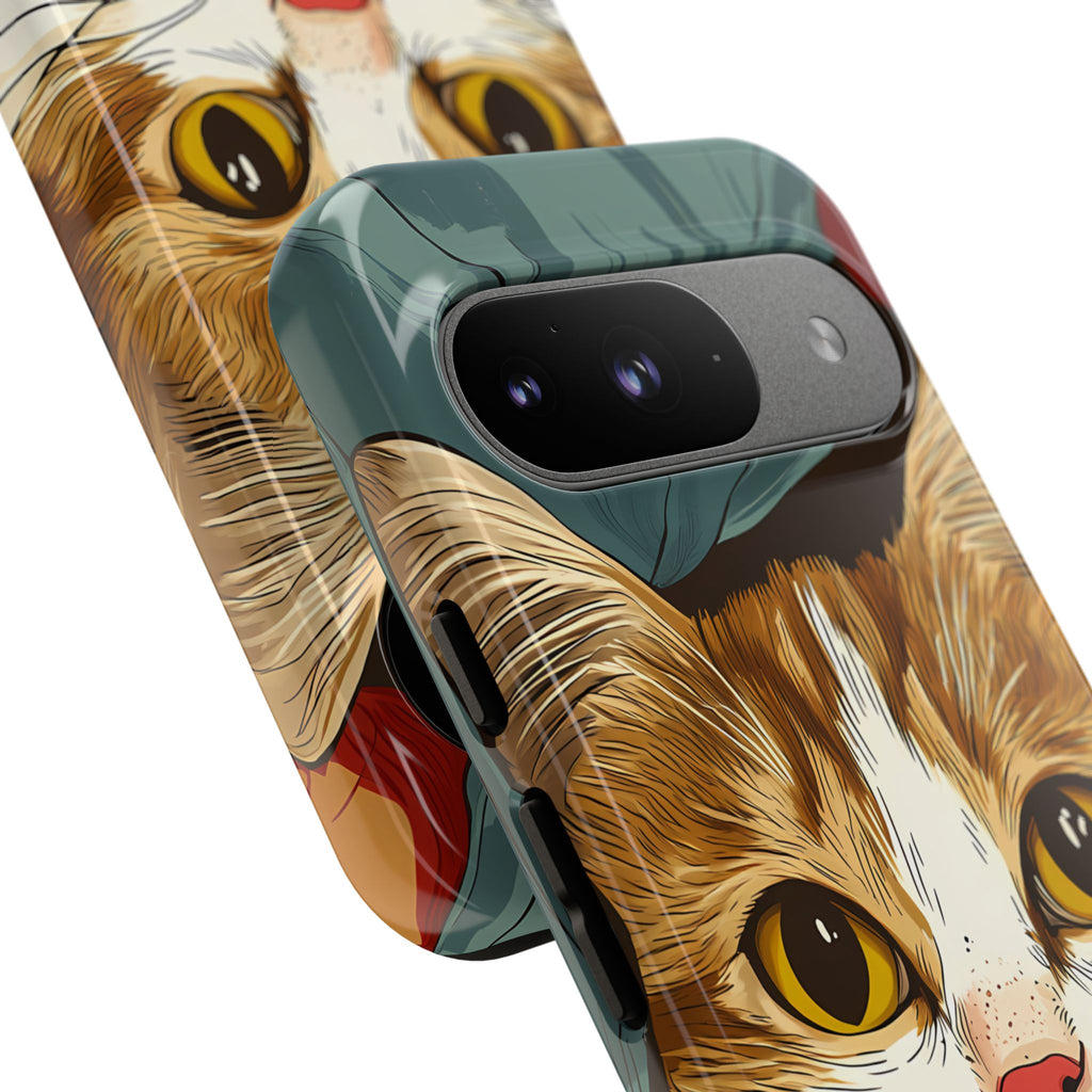 Cute Cat Phone Case - Ideal for Cat Lovers, Pet Owners, Birthday Gifts, Smartphone Accessories, Funny Pet Humor