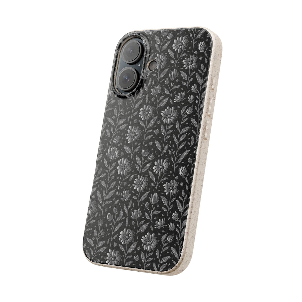 Eco-Friendly Floral Phone Case, Biodegradable iPhone Case, Sustainable Fashion Accessory, Nature Lover Gift, Eco-Conscious Phone Cover